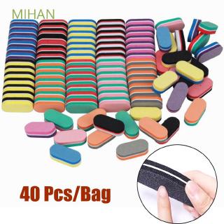 MIHAN 40Pcs/Lot Colorful Salon Beauty Mini Irregular Trimming Kit Nail Grinding Care Nail Files