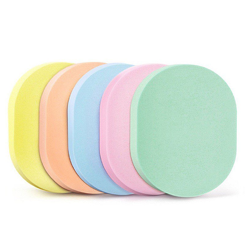 1 ชิ้นที่มีสีสันฟองน้ําทําความสะอาดผิวหน้า, แป้งพัฟเปียกนุ่มแต่งหน้าเครื่องสําอางความงามฟองน้ําเครื่องปั่นแผ่นบีบอัด