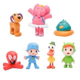 ตุ๊กตาฟิกเกอร์การ์ตูน Pocoyo Zinkia 7 ชิ้น / ชุด