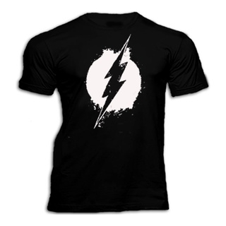 GILDAN เสื้อยืด ผ้าฝ้าย 100% พิมพ์ลายโลโก้ The Flash Lightning Cool ใส่สบาย
