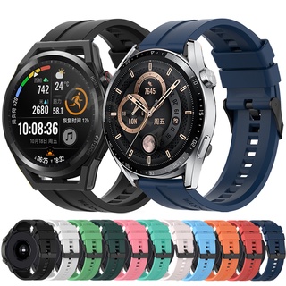 สายนาฬิกาข้อมือซิลิโคน แบบนิ่ม ลายโลโก้ สําหรับ Huawei Watch GT3 Band GT 2 2e pro 3 3Pro 20 มม. 22 มม.