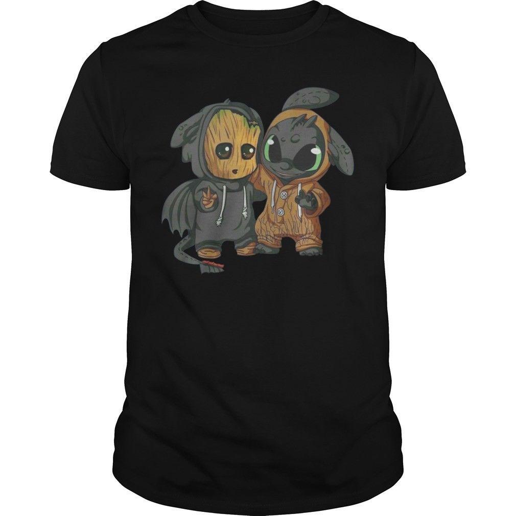 Groot And Toothless Shirt Tee For Groot Fan T Shirt