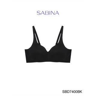 Sabina ซาบีน่า เสื้อชั้นใน Invisible Wire (ไม่มีโครง) รุ่น Perfect Bra รหัส SBD7400BK สีดำ