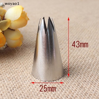 [woyao1] 1M# Straight 6 teeth cake cream 304 stainless steel decorating mouth Boutique