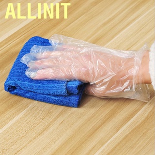 Allinit 50pcs/Bag PE Clear Disposable Gloves Safe for Food Preparing Medical Restaurant  Hairdressing