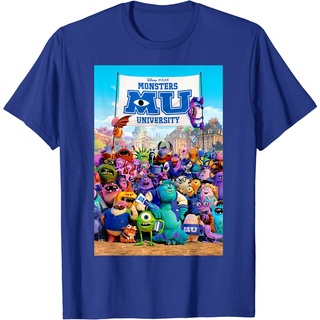 เสื้อยืดลําลอง แขนสั้น คอกลม พิมพ์ลาย Disney Pixar Monsters University แฟชั่นสไตล์เกาหลี