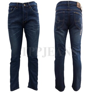 Slim Blue Stetch Denim กางเกงยีนส์กระบอกเล็กผ้ายืด สีบลูฟอก ทรงสวยงานตัดเย็บอย่างดี Size 28-44 รับชำระปลายทาง