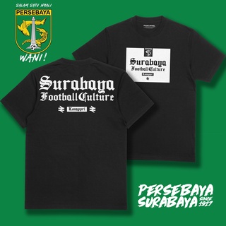 เสื้อยืดลําลอง แขนสั้น พิมพ์ลายฟุตบอล Persebaya "Surabaya Football Culture" สําหรับผู้ชาย