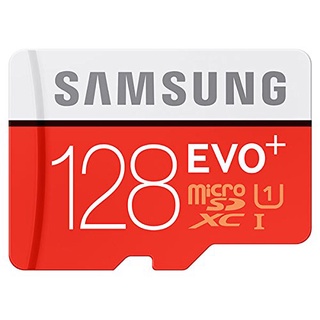 การ์ดหน่วยความจํา Samsung 128GB MicroSDXC EVO Plus พร้อมอะแดปเตอร์