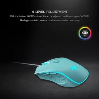 Nubwo เมาส์เกมมิ่ง NM96 Silence Click ปรับ DPI สูงสุด 3600 มี 7 ปุ่ม RGB ปรับสีได้ รับประกัน 1 ปี