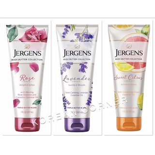 Jergens Body Butter Collection Rose Lavender Citrus ครีมทาผิว เจอร์เกนส์ กลิ่นหอมติดตัวทั้งวัน กุหลาบ โลชั่น หลอด