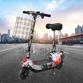 (ใหม่) สกู๊ตเตอร์ไฟฟ้า Electric Scooter 24V ไฟหน้า LED สกูตเตอร์ไฟฟ้า E-Scooter มอเตอร์ 350W รองรับน้ำหนัก 150 กิโลกรัม