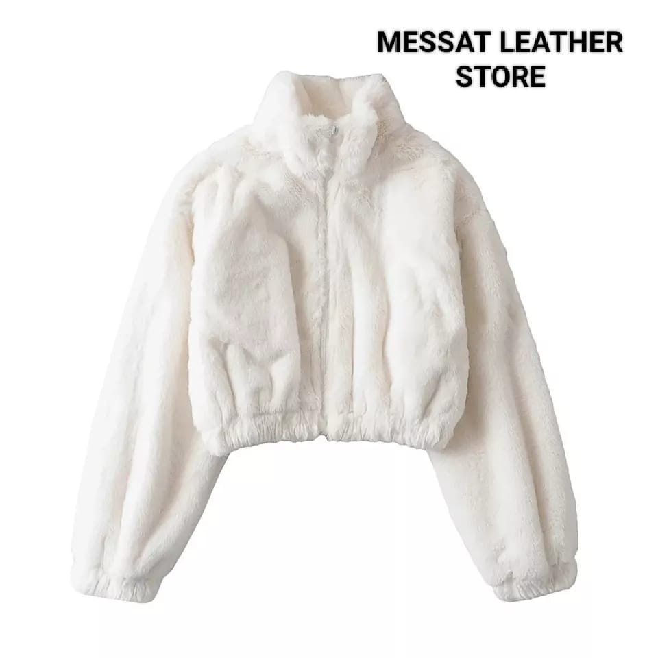 Messat STORE | เสื้อแจ็กเก็ต Sherpa สําหรับผู้หญิง | Sherpa CROP เสื้อท็อปส์ | เสื้อแจ็กเก็ต Sherpa 