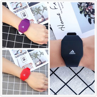 Nike Watch Adidas นาฬิกาข้อมืออิเล็กทรอนิกส์ มีไฟ LED สไตล์สปอร์ต เรียบง่าย ของขวัญปีใหม่ สําหรับผู้ชาย นักเรียน