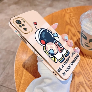 สําหรับ Xiaomi Redmi Note 10 4G 5G 10s 10 Pro เคสโทรศัพท์มือถือแบบนิ่ม ลายการ์ตูนนักบินอวกาศ