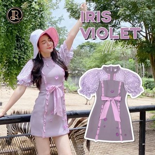BLT brand Minidress Iris violet 📌มีตำหนิตรงดอกไม้
