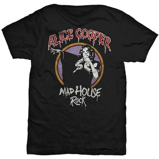 เสื้อยืดผ้าฝ้าย พิมพ์ลาย Alice Cooper Mad House Rock - GFghhm26JNanol41Size S-5XL