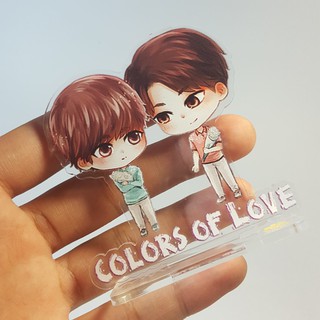 [Pre Order] สแตนดี้อะคริลิก COLORS OF LOVE (สีฟ้า-สีขาว) แบบไปรษณีย์