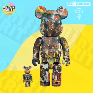 [ผ่อนสูงสุดนาน 10 เดือน] BE@RBRICK x Disney x Keiichi Tanaami Mickey Mouse 400% &amp; 100% Medicom Toy | BEARBRICK [ของแท้]