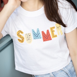 เสื้อครอป ลาย summer