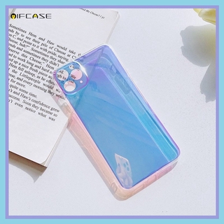 Xiaomi Poco M3 Mi 10T 9T Pro Note 10 Lite CC9 Pro CC9e 8 SE 6 A3 A2 Phone Case Purple Gradient Rainbow Laser Blu-ray Glitter Bling Color Colorful Simple Transparent Clear Soft TPU Casing Case Cover