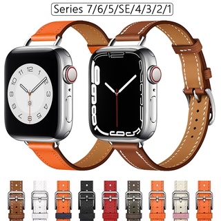 สาย appl.ewatch 7 45มม 41มม เปิ้ลวอช สายหนัง สายนาฬิกา  สําหรับ iwatch series 7 6 5 4 3 44มม 40มม 42มม 38มม