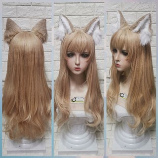 Realistic Handmade Cat/Fox Ears หูแมว/จิ้งจอกเสมือนจริง​ สีน้ำตาลคาราเมล​(พร้อมส่ง)