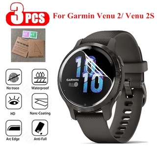 ฟิล์มกันรอยหน้าจอ Tpu ไฮโดรเจลสําหรับ Garmin Venu 2S Venu 2 Vivoactive 4 3 ชิ้น