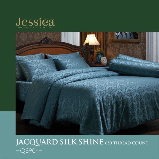 QS904 : Jessica รุ่น Jacquard Silk Shine ทอ 650 เส้น ชุดเครื่องนอนเจสซิก้า แจ็คการ์ด ซิลค์ชายน์ (ผ้า