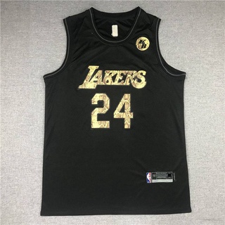 เสื้อกีฬาแขนกุด ลายทีม BKB NBA Jersey Los Angeles Lakers No.24 Kobe สไตล์คลาสสิก สําหรับผู้ชาย และผู้หญิง