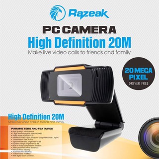 กล้องเว็ปแคม Razeak Webcam with Microphone For PC USB 2.0 640x480 พร้อมไมโครโฟน cam-18.