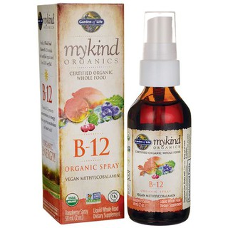 [🚚พร้อมส่ง]  B12 Spray ♥ วิตามิน B-12 ♥ แบบสเปรย์ B-12 Organic, Raspberry, 2 oz (58 ml)