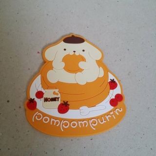 จานรองแก้วซีรีโคน ลาย ปอมปอมบุริน Pompompurin ขนาด 3.5x4 นิ้ว