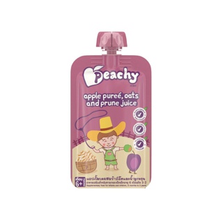 Peachy อาหารเสริมพีชชี่ รสแอปเปิลบดผสมข้าวโอ๊ตและน้ำพรุน 1 ถุง (R20)110g.