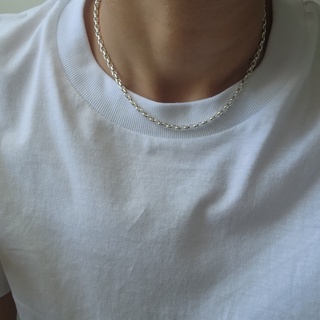 Me.phenomenal : box belcher necklace (silver925/เงินแท้925)