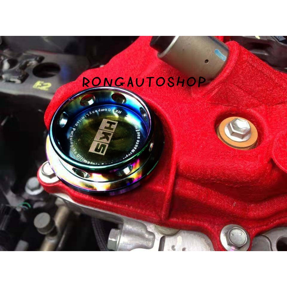ฝาน้ำมันเครื่อง ฝาน้ำมัน HKS สีรุ้ง มีเกียวTOYOTA กับ HONDA เท่านั้น เพิ่มความสปอร์ตให้กับรถยนต์ของคุณ งานทน สวย - รูปที่ 2