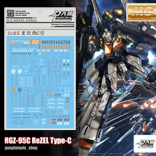 [ D.L Model ] Water decal UC05 ดีคอลน้ำสำหรับ RGZ-95C ReZEL Type-C (MG)