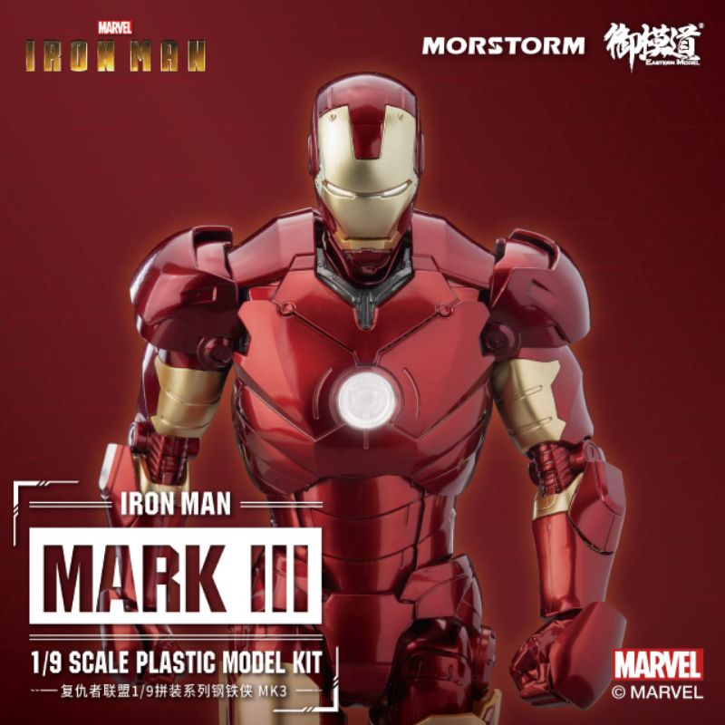 EASTERN MODEL 1/9 IRON MAN MARK III (DELUXE LIMITED)+ Half Body Contruction + Repair Base