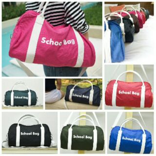 Duffel canvas tote travel exercise bag รุ่น schoolbag