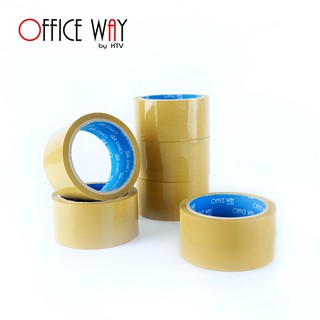 Office Way Opp Tape สีชา 2นิ้ว 45หลา (แพ็ค 6ม้วน)