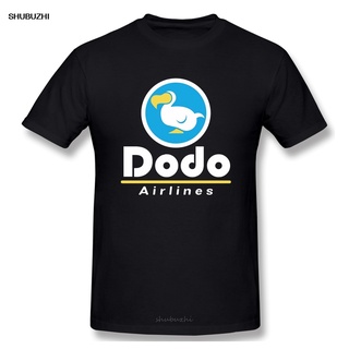 เสื้อยืดแขนสั้นลําลอง ผ้าฝ้าย 100% พิมพ์ลาย Dodo Airlines แฟชั่นฤดูร้อน สําหรับผู้ชาย