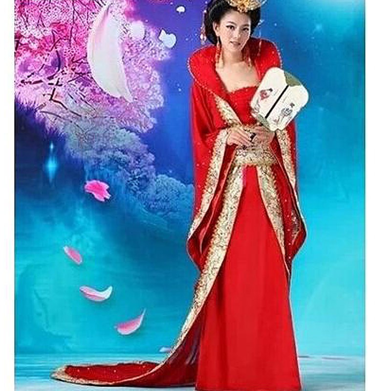 ใหม่ผู้หญิงแต่งกายรสชุด Hanfu เก้าอี้นอนหางเครื่องแต่งกายดาหมิงเจ้าหญิงเวทีเครื่องแต่งกายสตูดิโอถ่าย