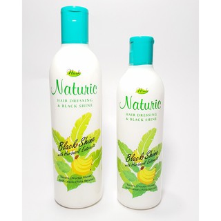 Naturic นาทูริค แฮร์เดรสซิ่ง &amp; แบล็คไซน์ โลชั่นบำรุงผม (สูตรธรรมชาติ) มีให้เลือก 2 ขนาด ปริมาณ 370 มล./ปริมาณ 220 มล.