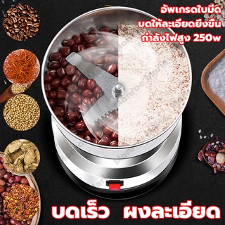 【บดผงอย่างรวดเร็ว 20 วิ】RongYi เครื่องบดผง 300wพลังพิเศษ ใบมีดสแตนเลส 4 ใบ เครื่องบดกาแฟ ที่บดกาแฟ เครื่องปันพริก