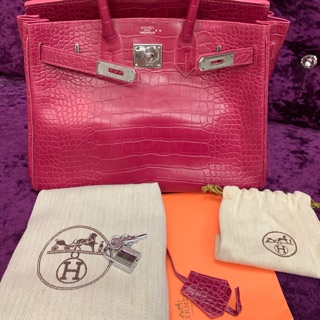 กระเป๋าหนังแท้พิมพ์ลาย สวยมากๆ HM Birkin 30