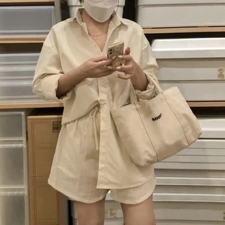 ชุดเช็ต Rose Set เสื้อ+กางเกง สีน่ารัก มินิมอลมากๆ (โรงงานผ้าที่ไทยร้านผลิตเอง)
