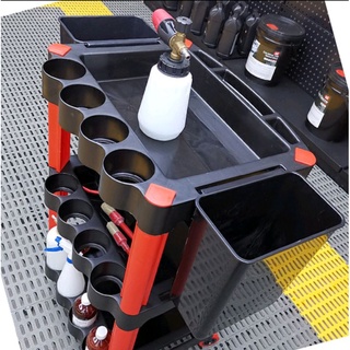 รถเข็นเครื่องมือช่าง Detailing Tool Cart (ถังด้านข้าง 2 ใบ)