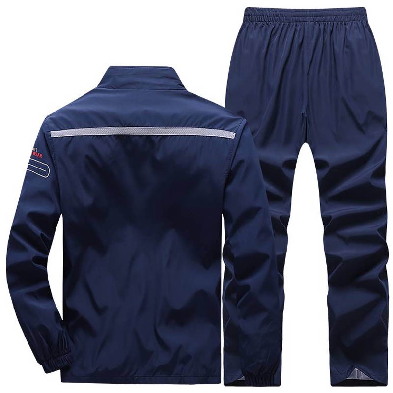 Men's Casual Tracksuit Full Zip Running Jogging Athletic Sports Hoodies + Sweatpants Set For Gym Training Working Su #2