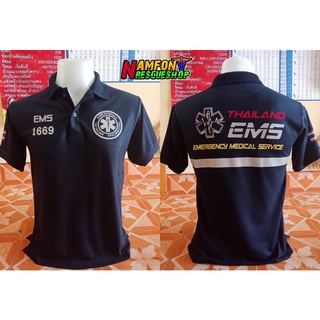 เสื้อกู้ชีพกู้ภัย โปโลงานสะท้อนแสง EMS/EMR/EMT สั่งได้ค่ะ