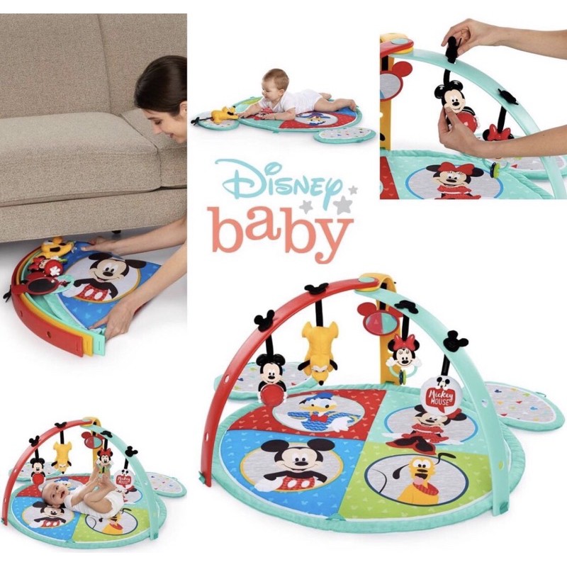 เพลยิม เพลแมท ลาย มิกกี้เม้าส์ จาก Bright Starts Disney Baby Mickey Mouse Easy Store Activity Gym and Playmat